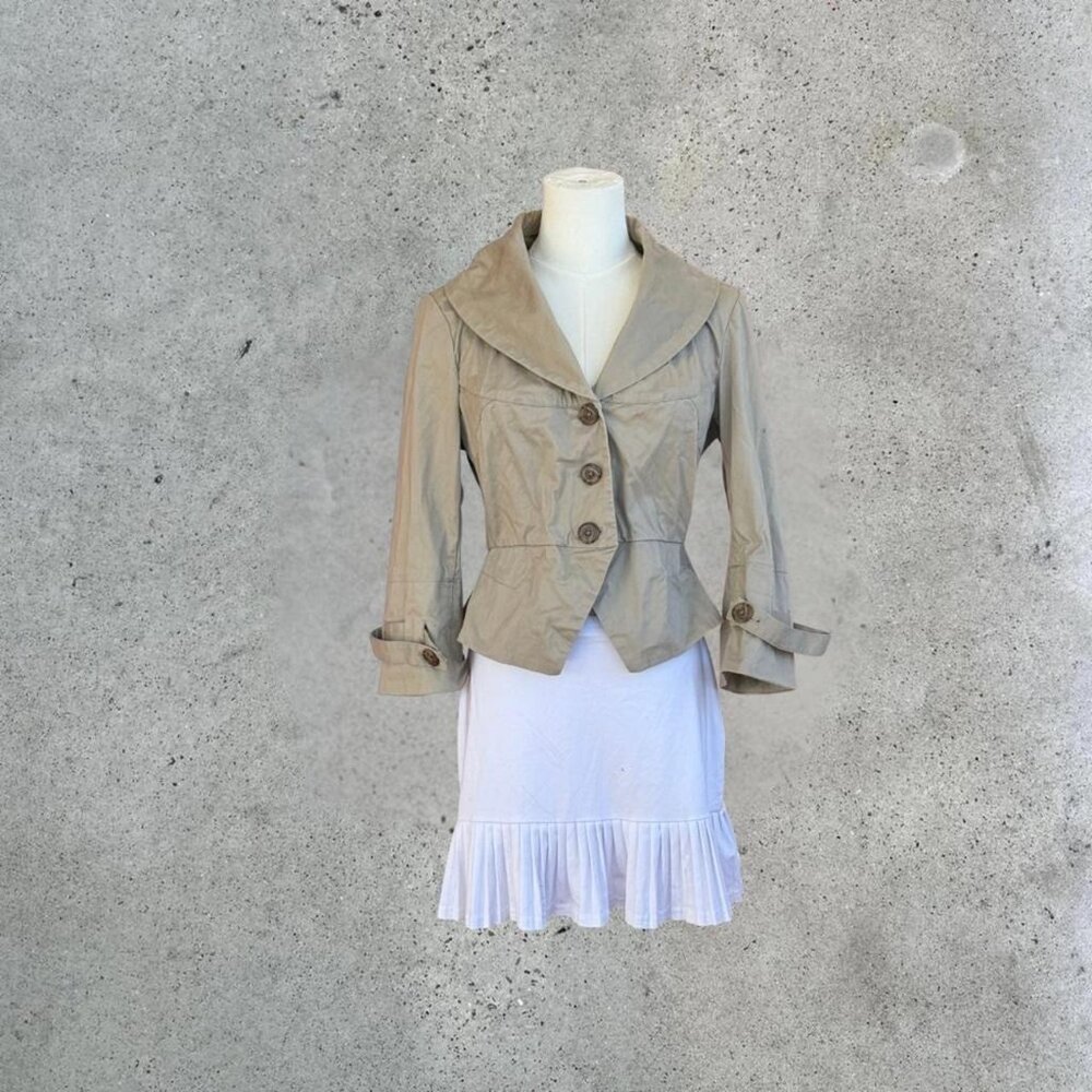 y2k cropped trench coat
